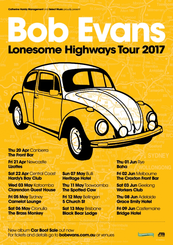 Bob Evans Lonesome Highways Tour 2017