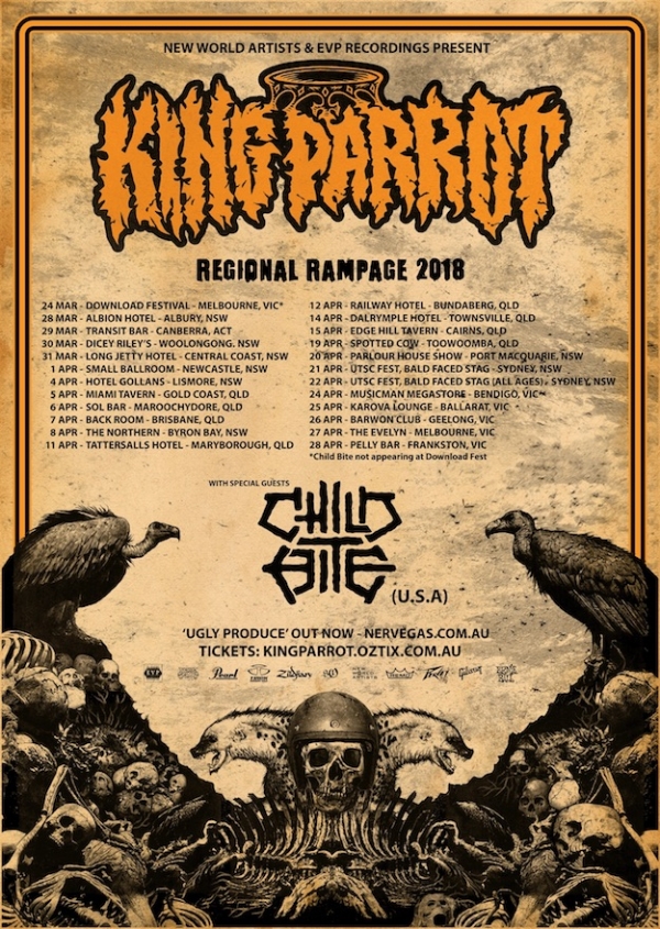 KING PARROT 'Regional Rampage' Tour Starts Off As A ...