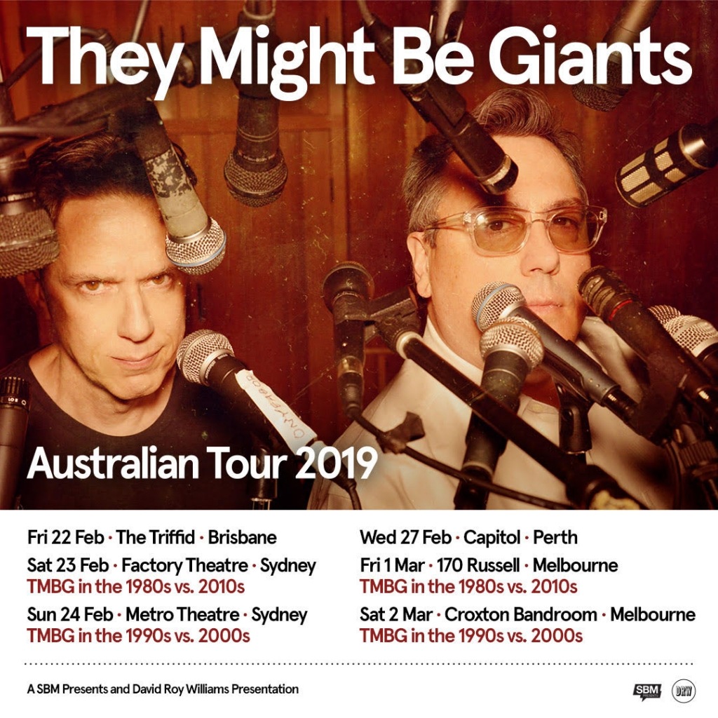 THEY MIGHT BE GIANTS announce Australian tour!