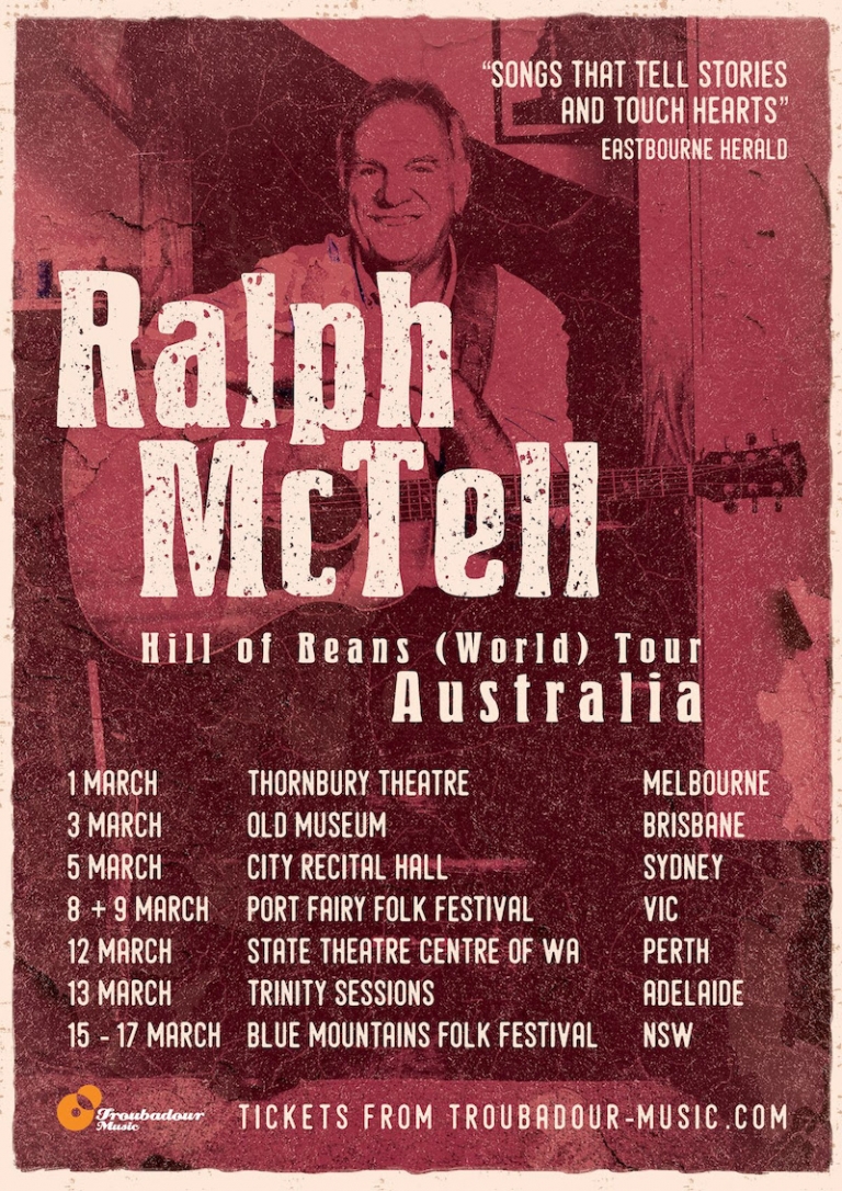 RALPH MCTELL announces Australian tour ahead of the release of his new