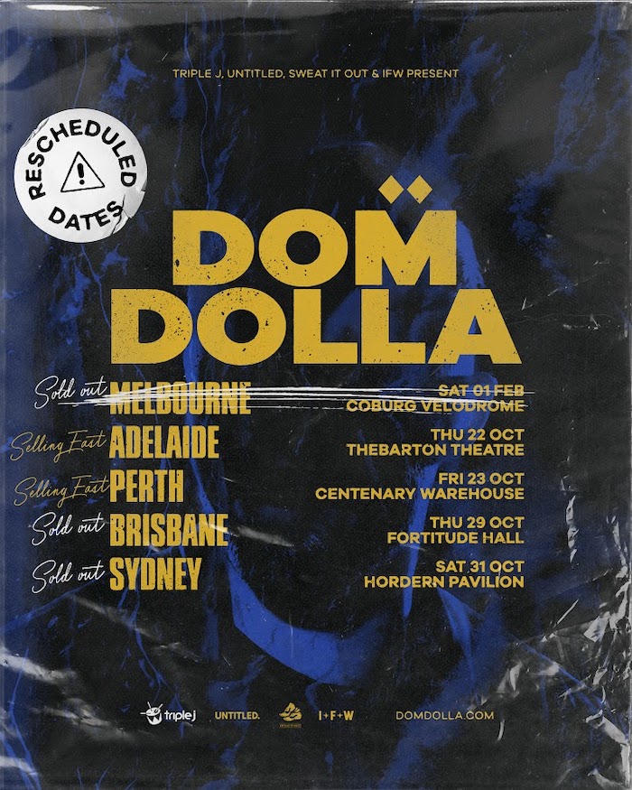 DOM DOLLA announces revised dates for Australian headline tour