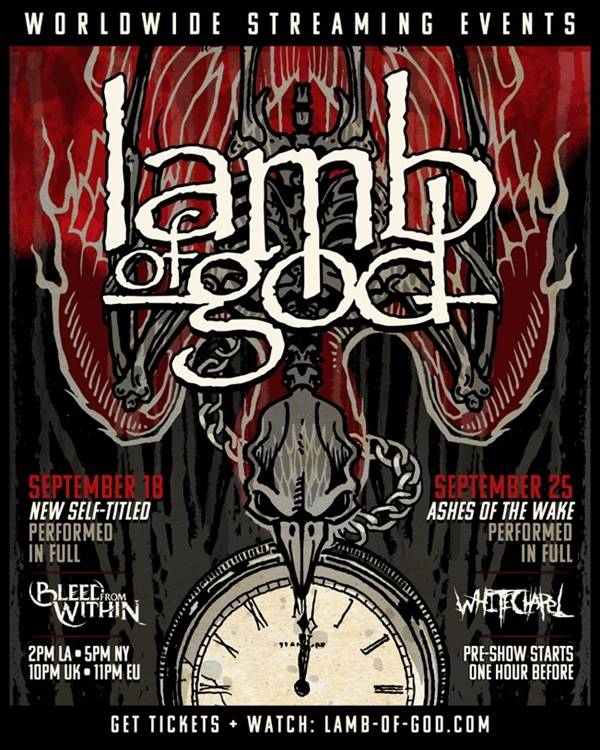 LAMB OF GOD - Announce Two Massive Worldwide Streaming Events ...