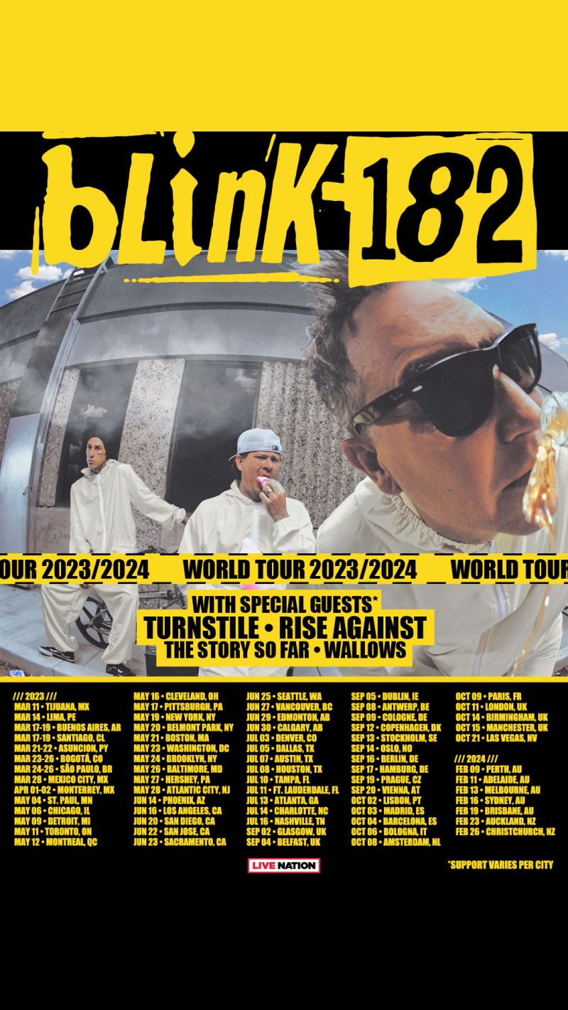 blink 182 tour australia dates