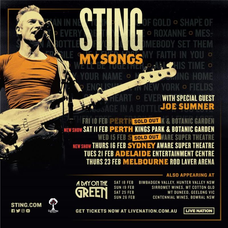 Sting Joe Sumner Kings Park Perth 10th February 2023 Live Review Amnplify 