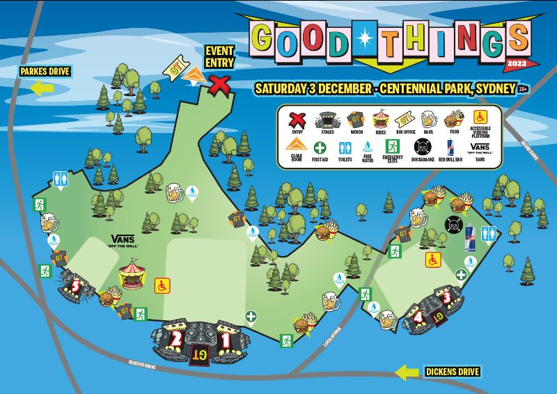 The GOOD THINGS FESTIVAL reveal maps & timetables and the addition of