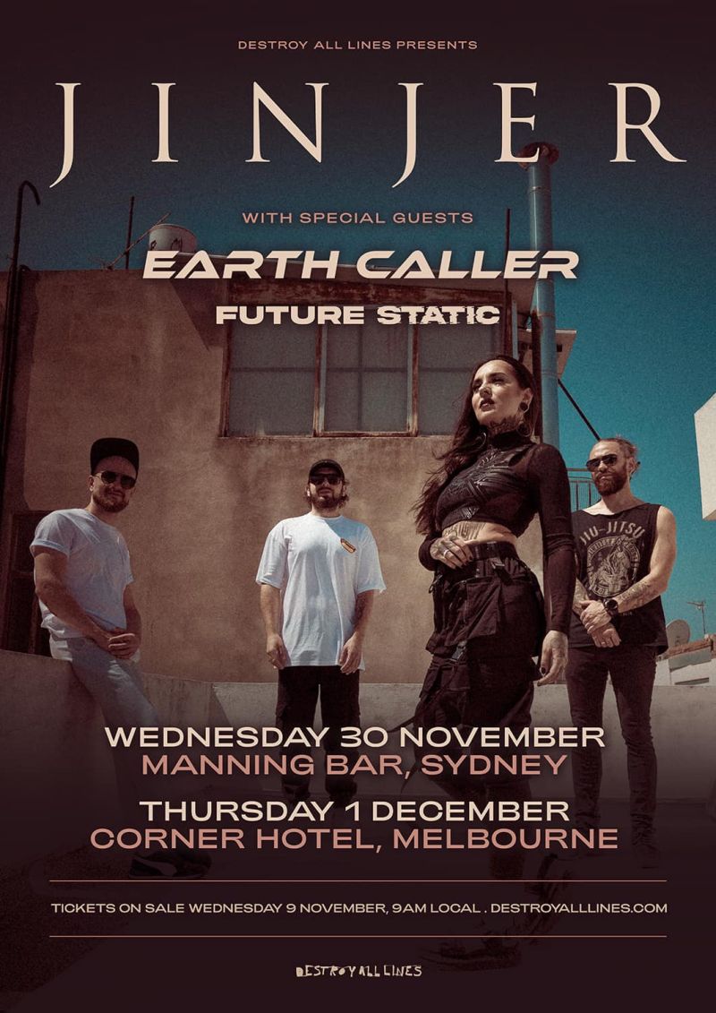 JINJER + Earth Caller + Future Static Corner Hotel, Melbourne, 1st