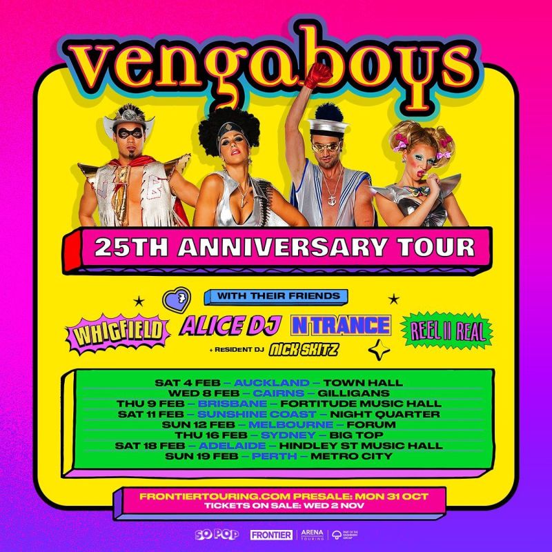 vengaboys tour australia 2023 melbourne