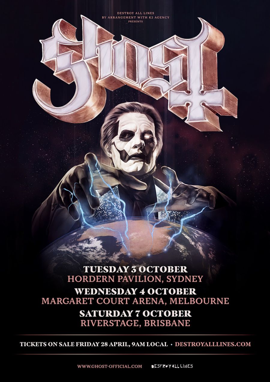 GHOST announce first Australian Headline Tour