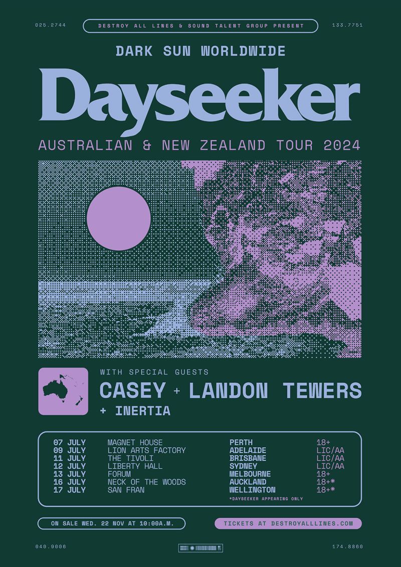 DAYSEEKER announce AUSTRALIAN & NEW ZEALAND TOUR 2024 with special