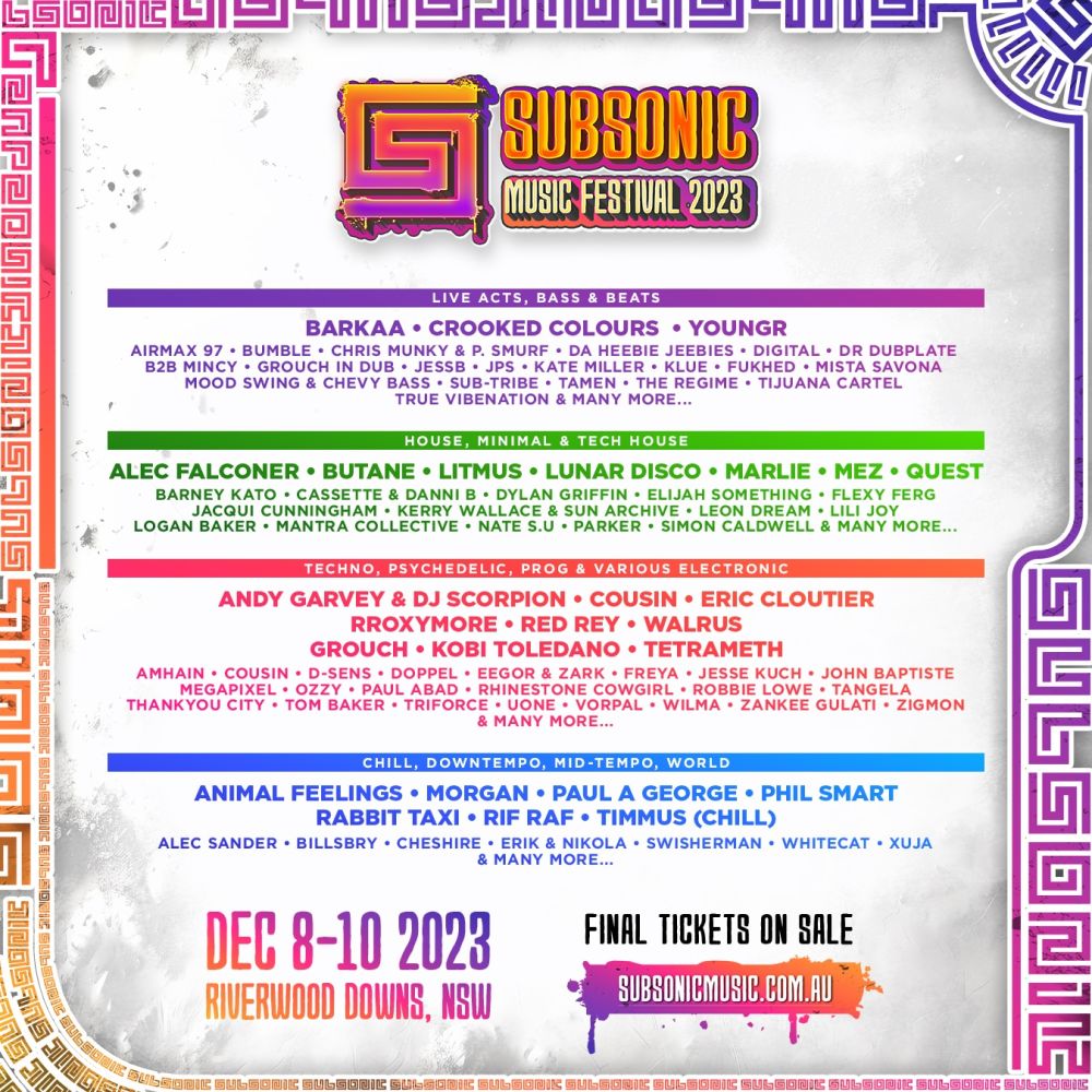 SUBSONIC MUSIC FESTIVAL unveils massive final lineup ahead of highly