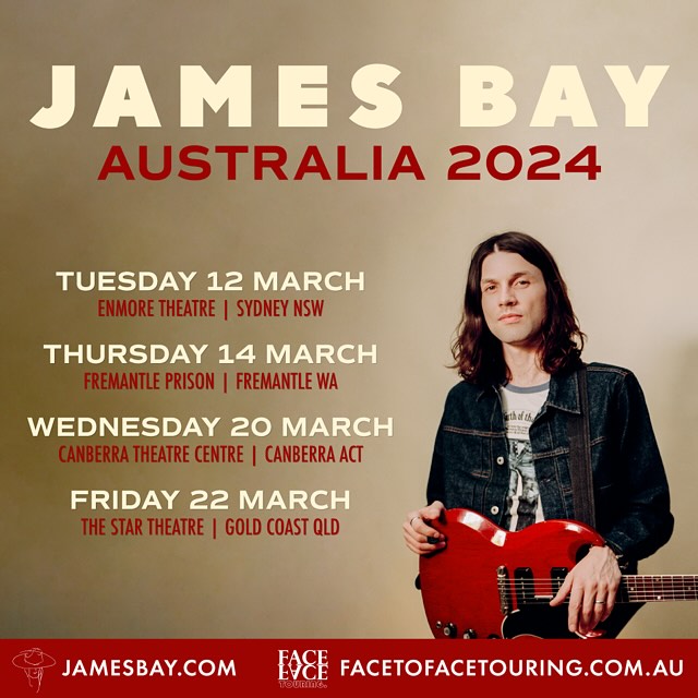 JAMES BAY announces Headline Shows around Australia in 2024