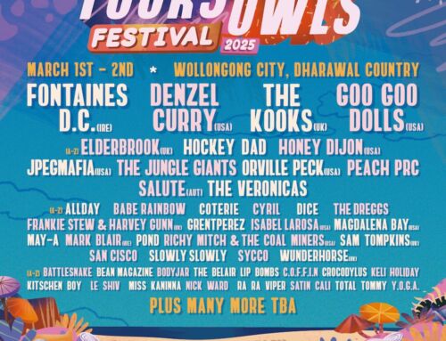 Yours & Owls Festival adds BRAD COX and announces the 2025 Venue March 1st & 2nd, 2025 – Wollongong Foreshore, South Beach, Dharawal Country